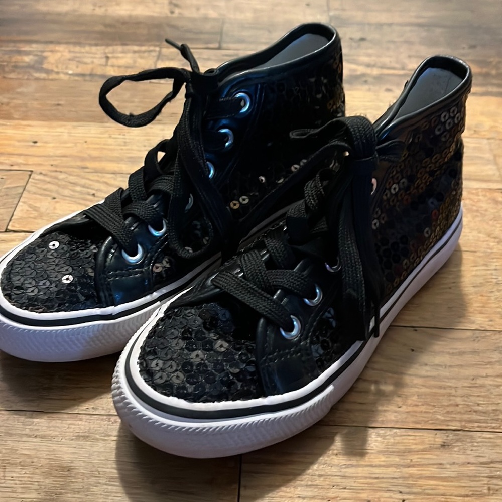 Sequined dance shoes size 2